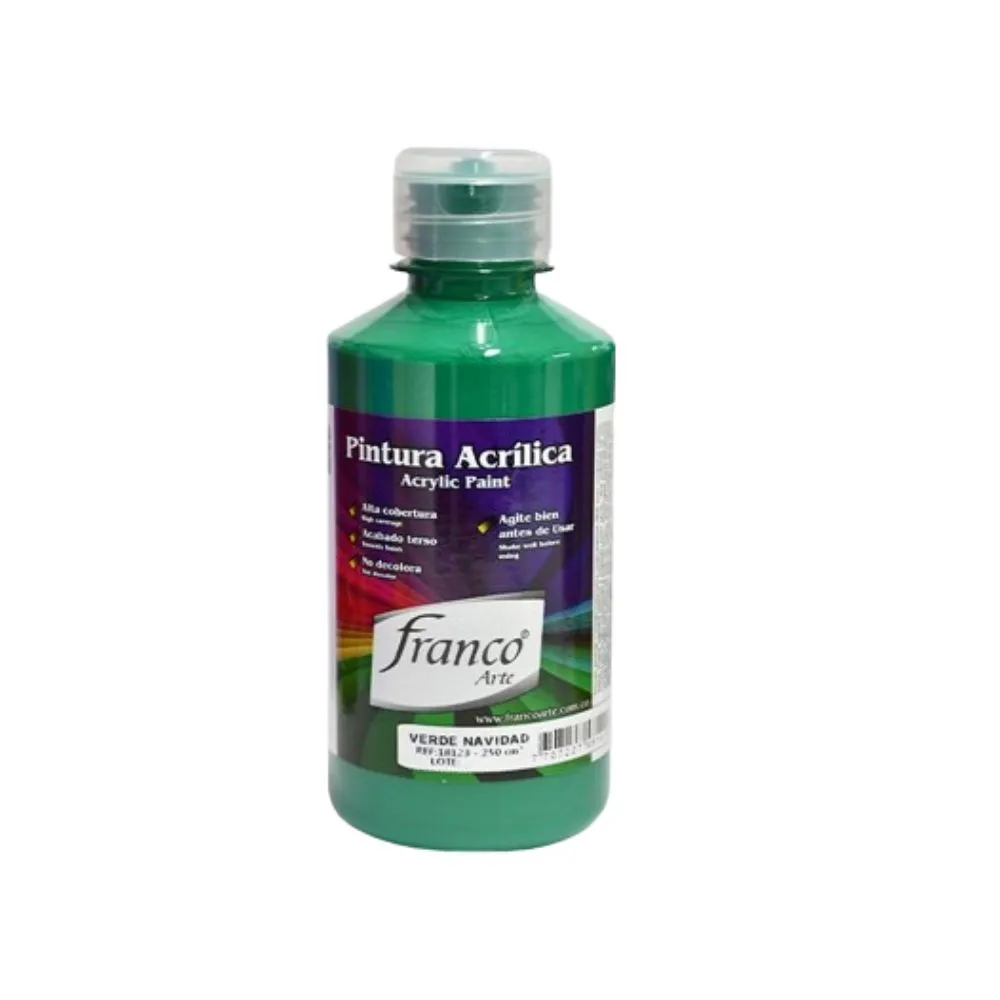 Pintura Al Frio Verde Navidad 250 Ml Franco Arte