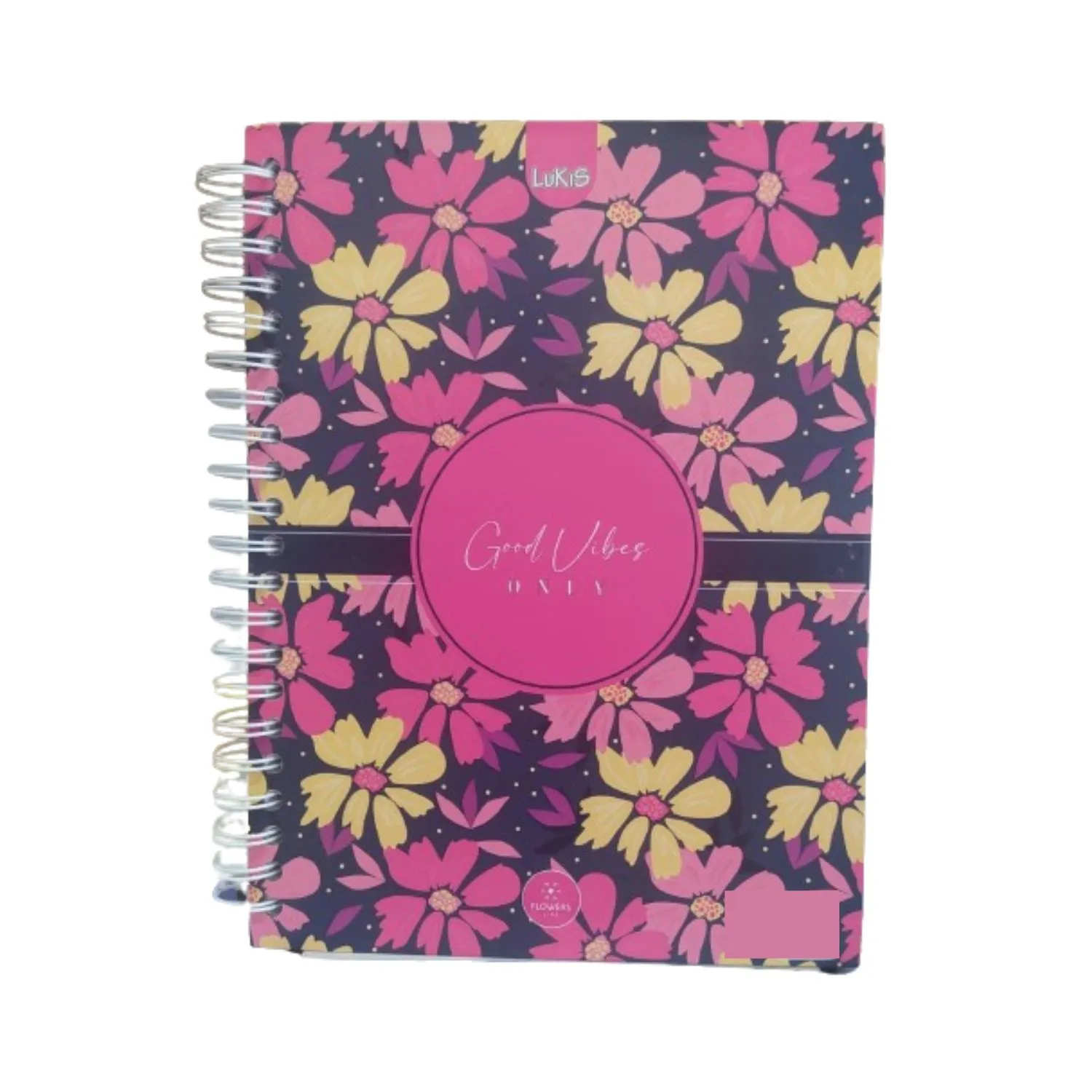 Cuaderno Argollado Grande 7 materias cuadriculado Durabook Flores LUKIS