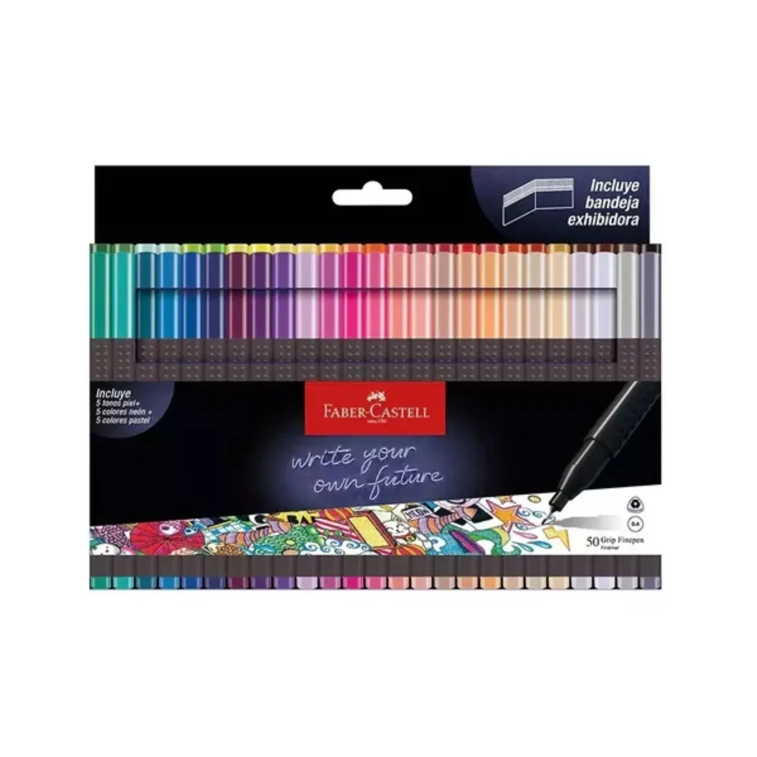 Micropuntas Faber Castell Grip Fine pen 0.4mm X 50 Colores