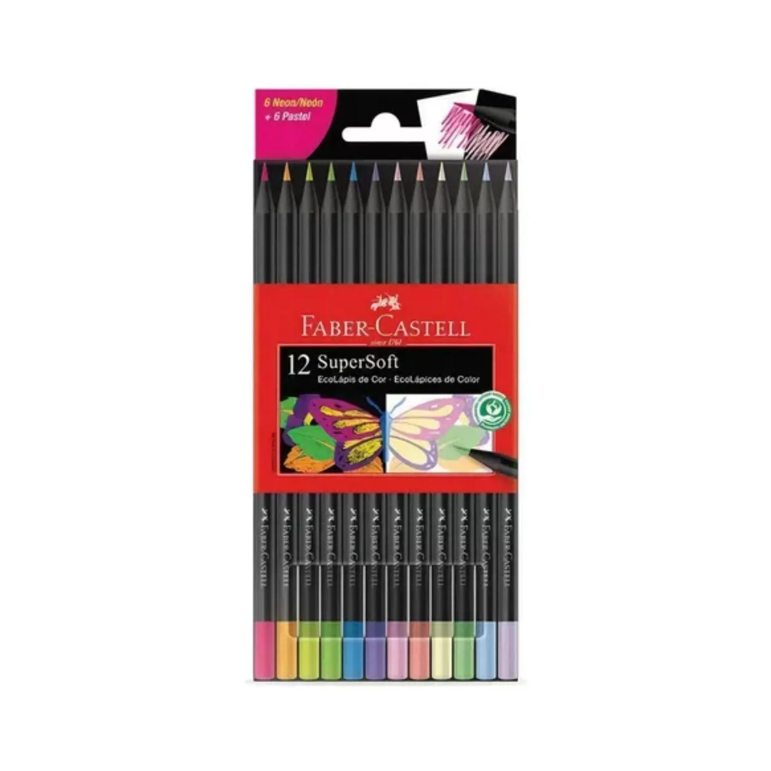 Colores Supersoft X 12 Pastel Neon Faber Castell
