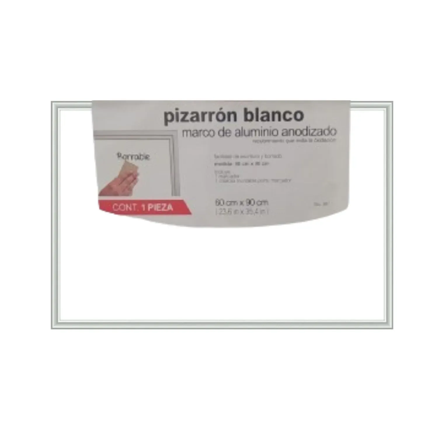 Pizarrón Blanco Marco De Aluminio 60 X 90 Ref. 1652 Alfra