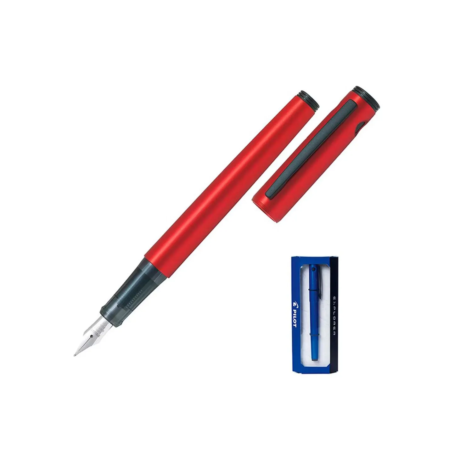 Pluma Explorer M Rojo Metalizado Pilot