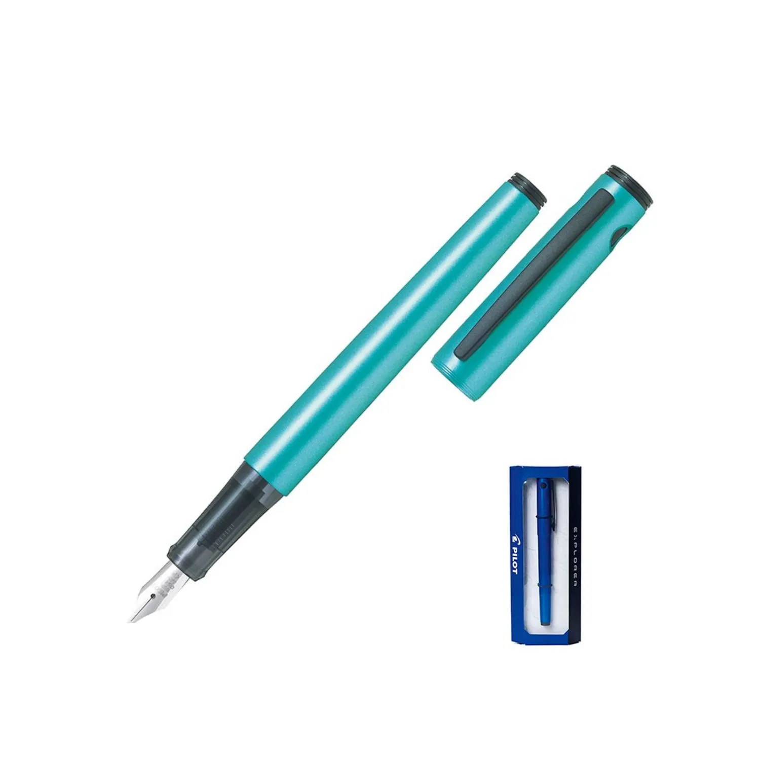 Pluma Explorer M Azul Esmeralda Metal. Pilot