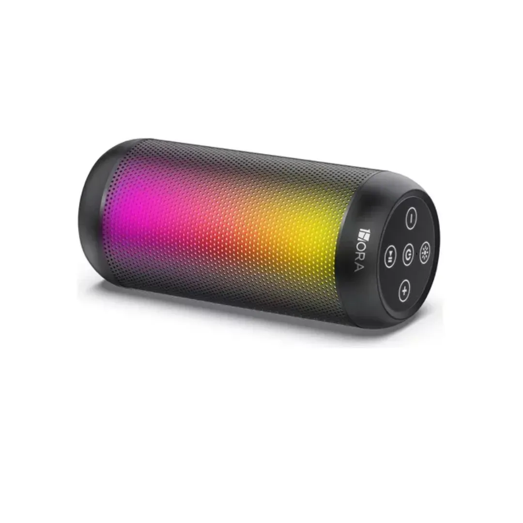 Bocina Bluetooth Inalámbrico Con Luces Led 1hora BOC242 Negro