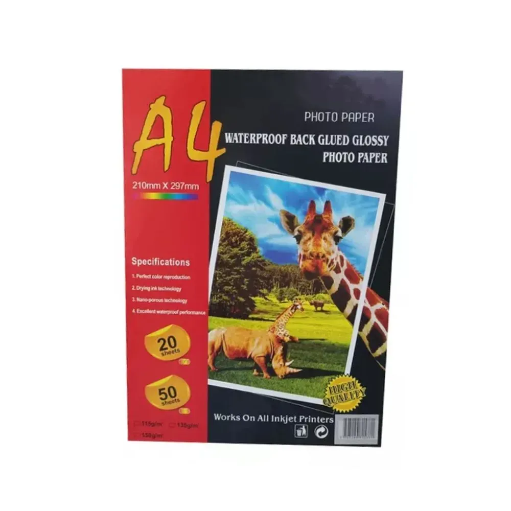 Papel Fotografico Glossy A4 135gr X 100 Unid. Ref Pf-135g Narsurn