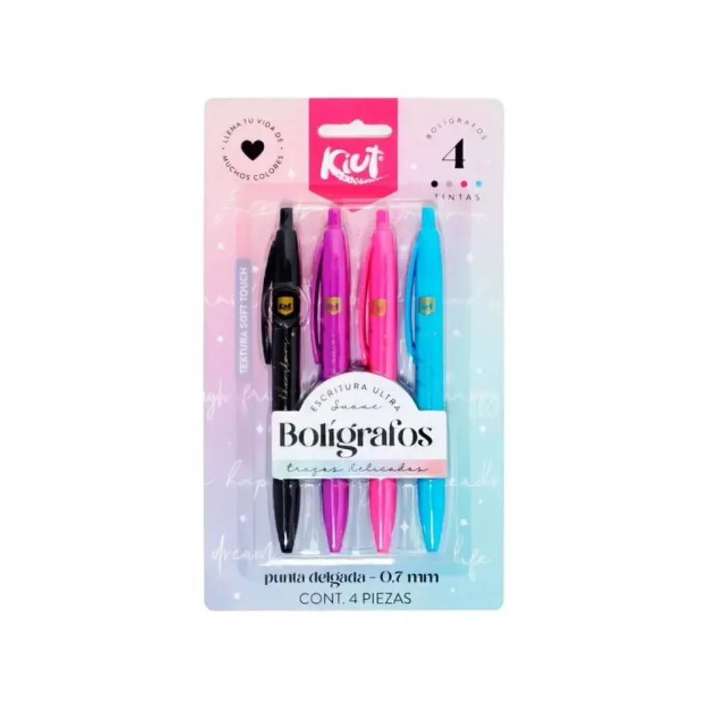 BOLIGRAFO KIUT RT 0.7 X 4 COLORES 556052 NORMA