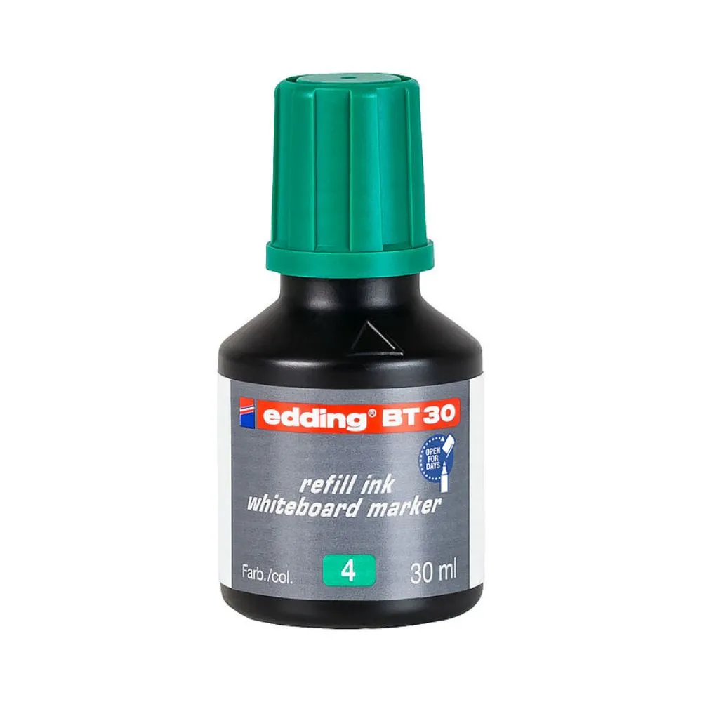 Tinta Edding Bt30 Pizarron Blanco Recargable Por Goteo 30m Color Verde