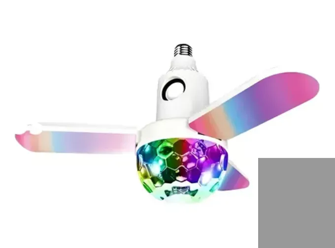 Bombillo Bluetooth Led 3 Aspas Parlante Rgb