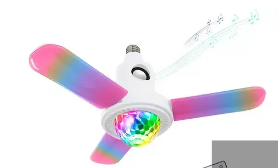 Bombillo Bluetooth Led 3 Aspas Parlante Rgb