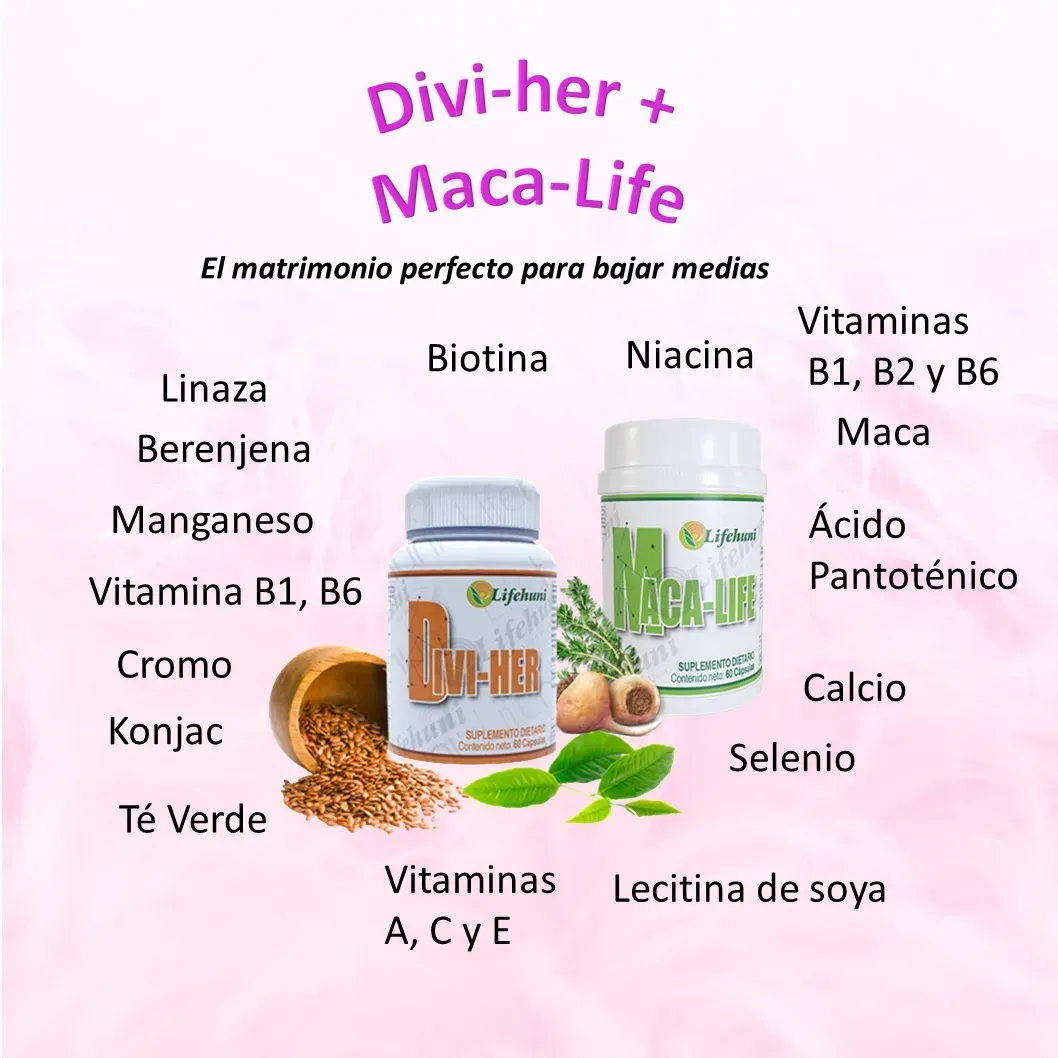 Divi-her + Maca-Life El Matrimonio Perfecto Para Bajar De Peso LIFEHUNI