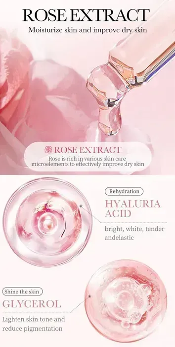 Kit Cuidado Facial De Ácido Hialurónico Y Rosas Hidratante BIOAQUA (6 productos)