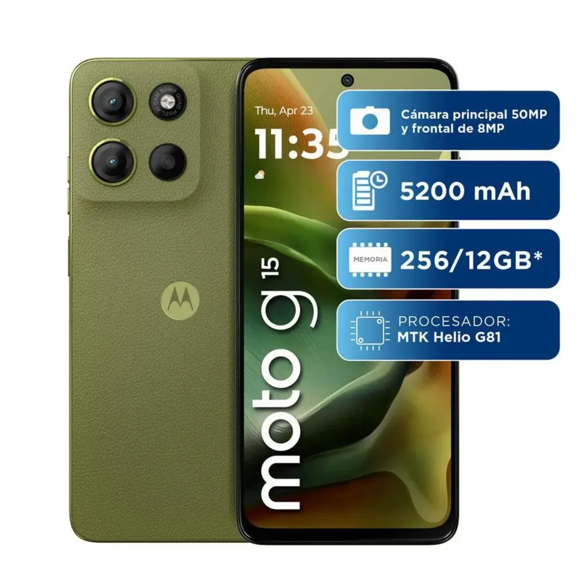 Celular Motorola G15 4+4 Ram 256 Gb Verde