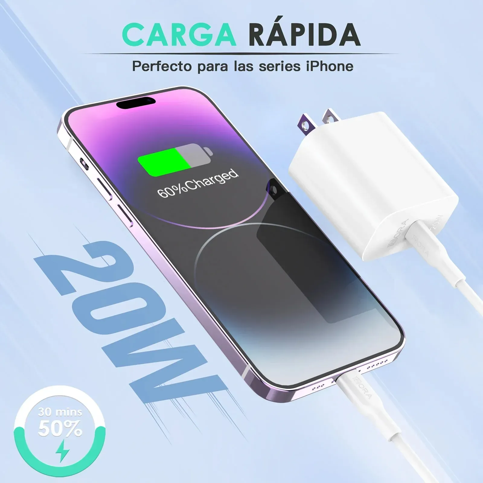 Cargador Iphone Carga Rapida 20w Excelente Calidad 