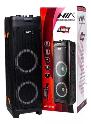 Torre De Sonido Bluetooth Parlante 9000W Con Control Y Microfono Cabina De Sonido Original NIA 