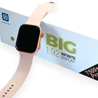 Reloj Inteligente T500 Pro Plus Rosado + Cargador Iphone 20w Carga Rapida