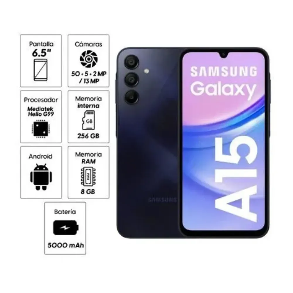 Celular Samsung A15 5G 256GB 8RAM NEGRO