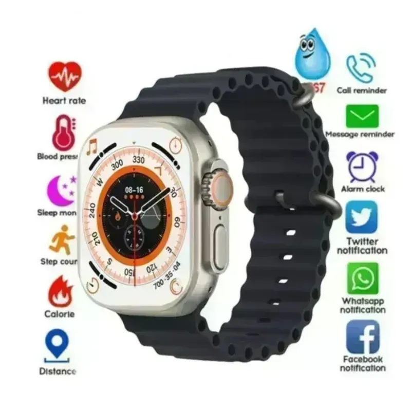 Smartwatch Ultra 8 + Cargador Samsung 1.1 Carga Rapida