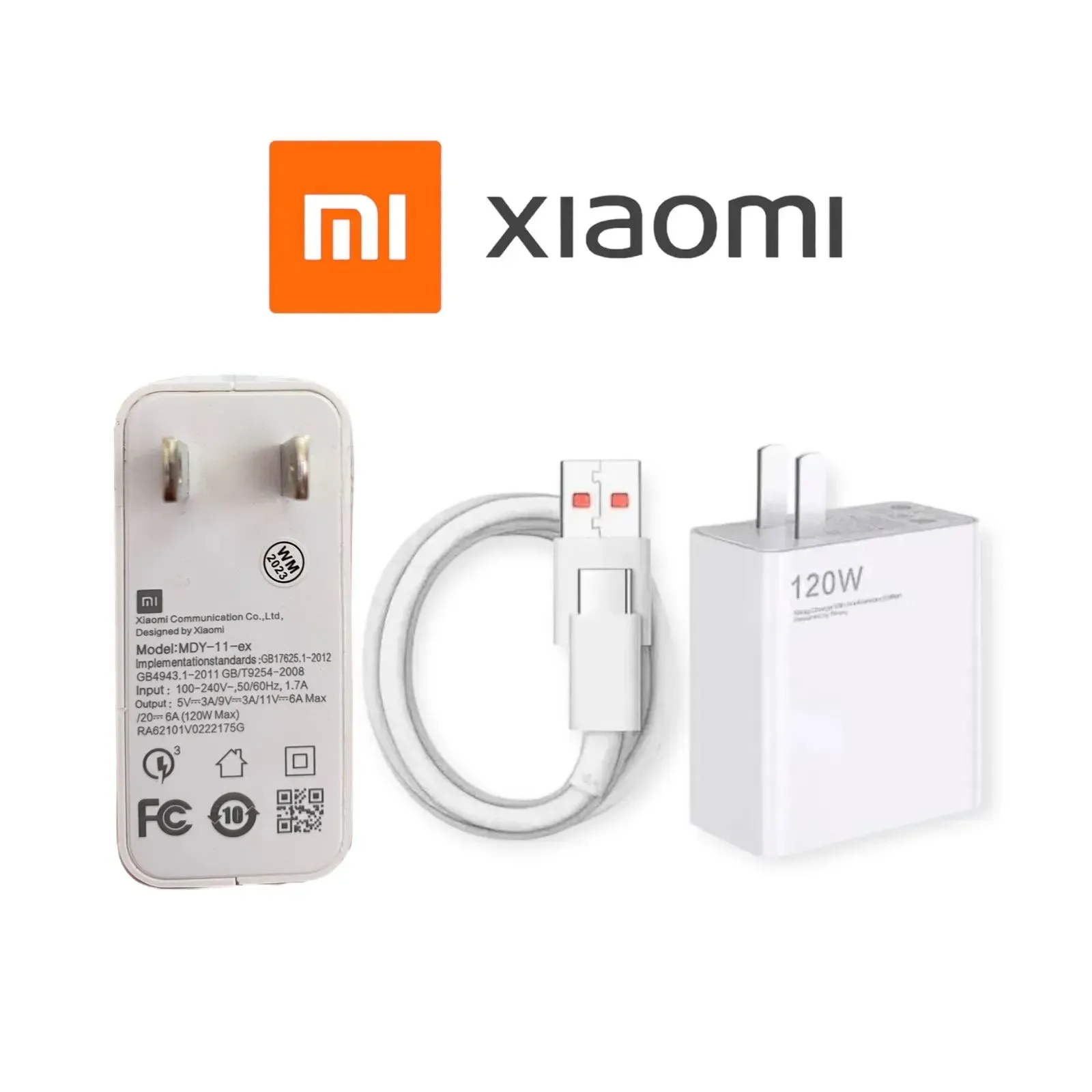 Cargador Xiaomi 120w 1.1 Super Carga Rapida