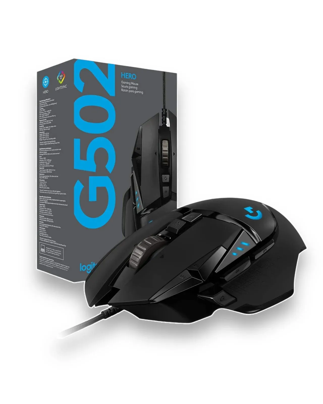 Mouse Gamer Logitech G502 Hero / Programable 25600dpi - Luegopago