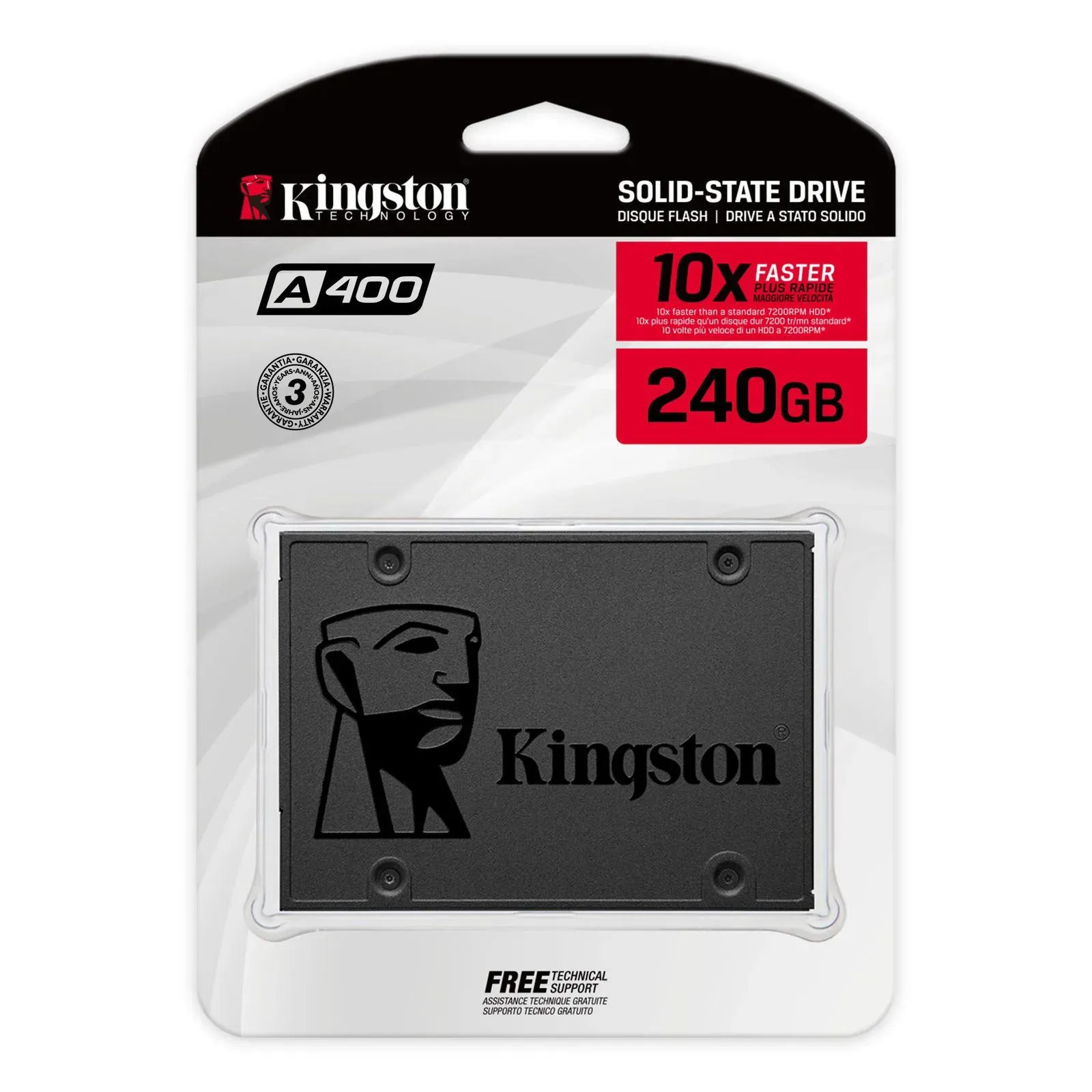 Disco Duro SSD Interno Kingston 240gb Negro Slim A400 240GB