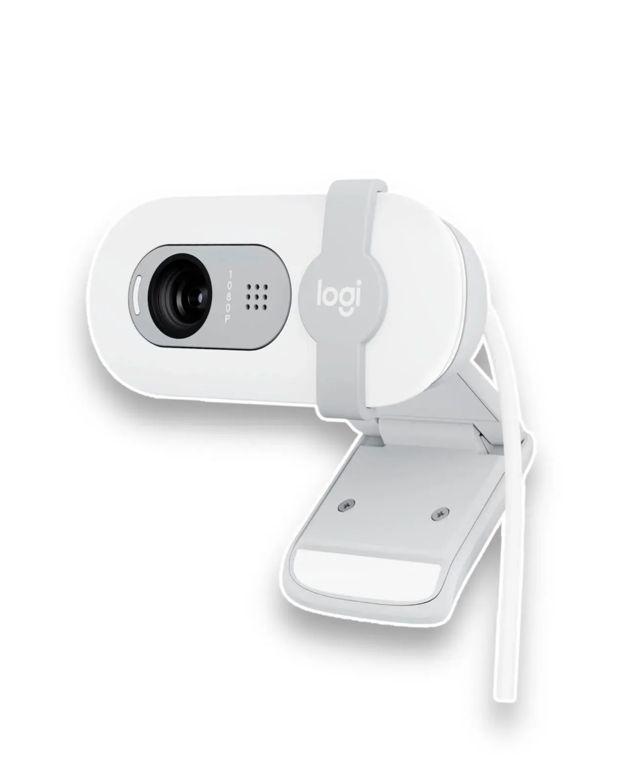 Camara WebCam Logitech Brio 100 Full Hd 1080p Tapa Rightlight 2 Color Blanco