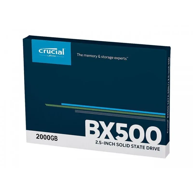 Disco Duro SSD Interno CRUCIAL 2000gb Negro Slim BX500 2TB