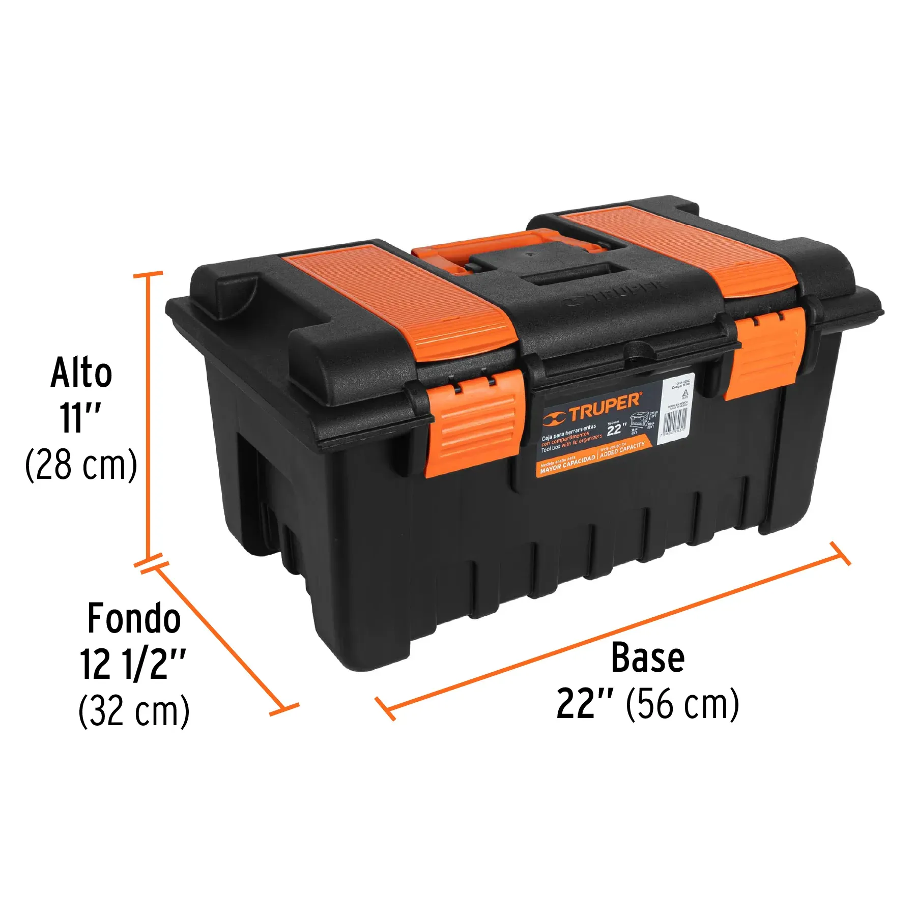 Caja Para Herramienta De 22" Industrial Con Compartimientos Truper