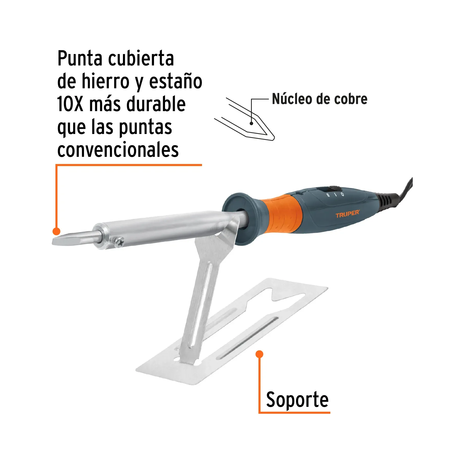 Cautín 100 W Tipo Lápiz Con 2 Temperaturas Para Trabajo Pesado Truper