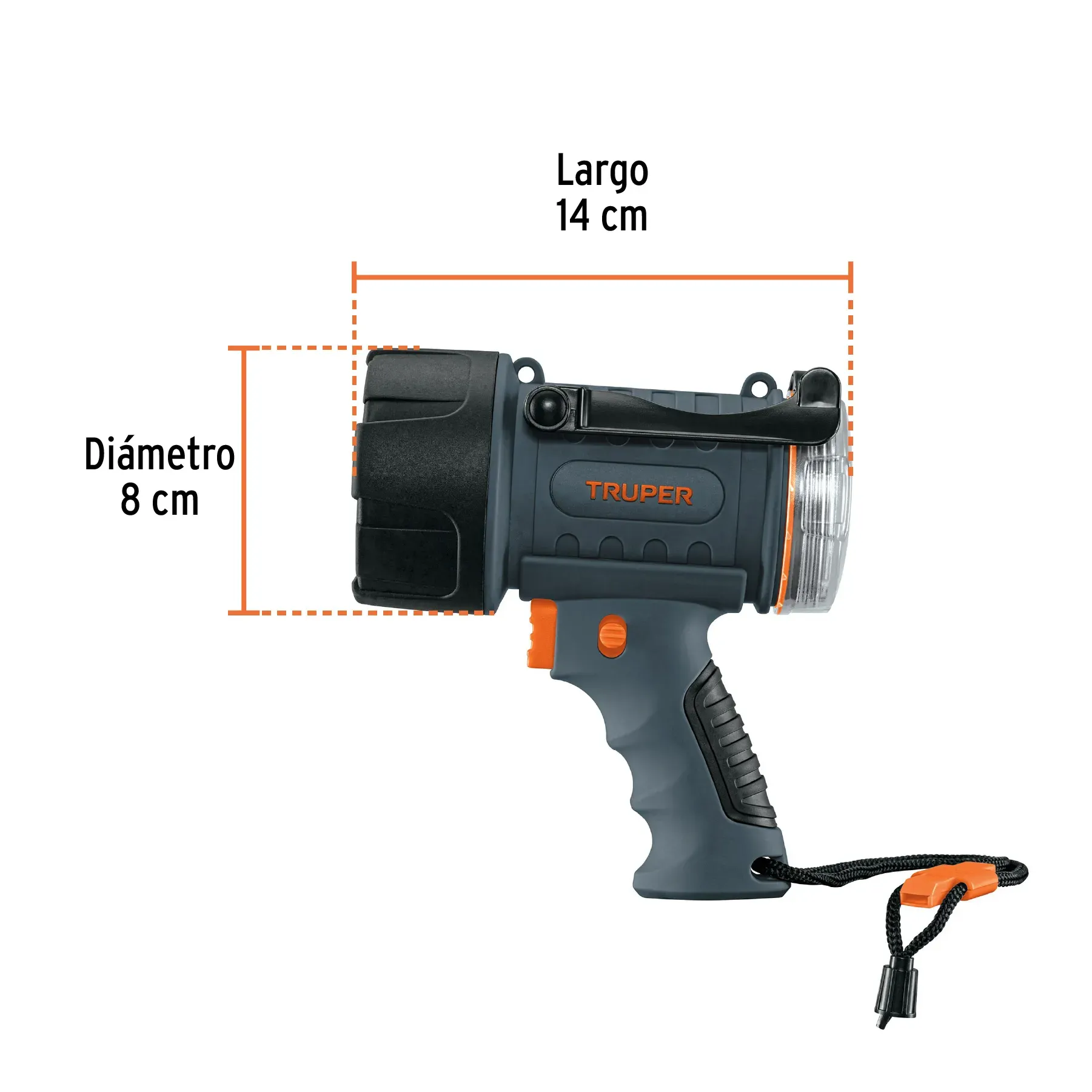 Linterna reflectora LED 300 lm recargable TRUPER