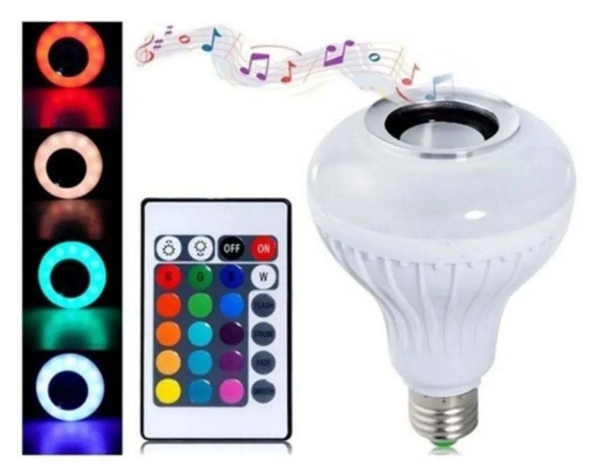 Bombillo Parlante Bluetooth Y Luces Multicolores