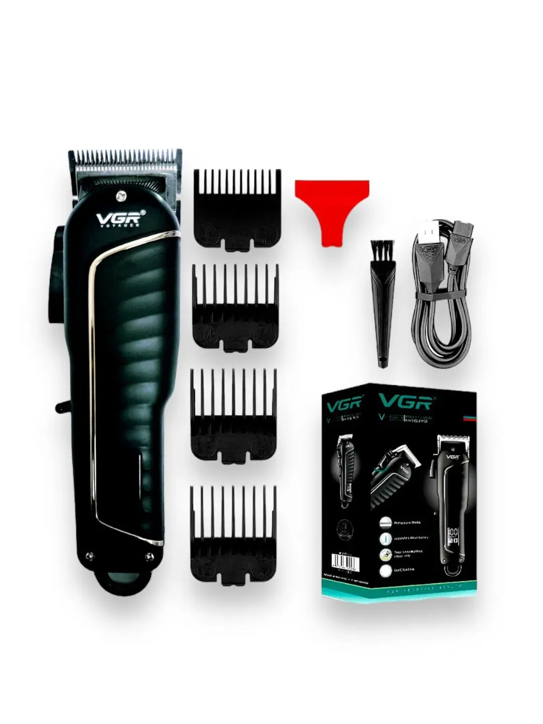 Maquina Cortadora De Cabello Profesional VGR V-683 Inalámbrica Recargable