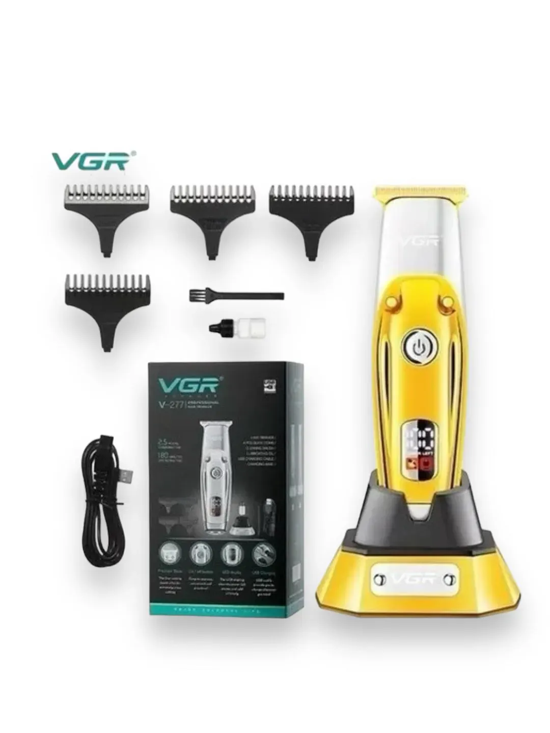 Maquina Cortadora De Cabello Profesional VGR V-277 Inalámbrica Recargable