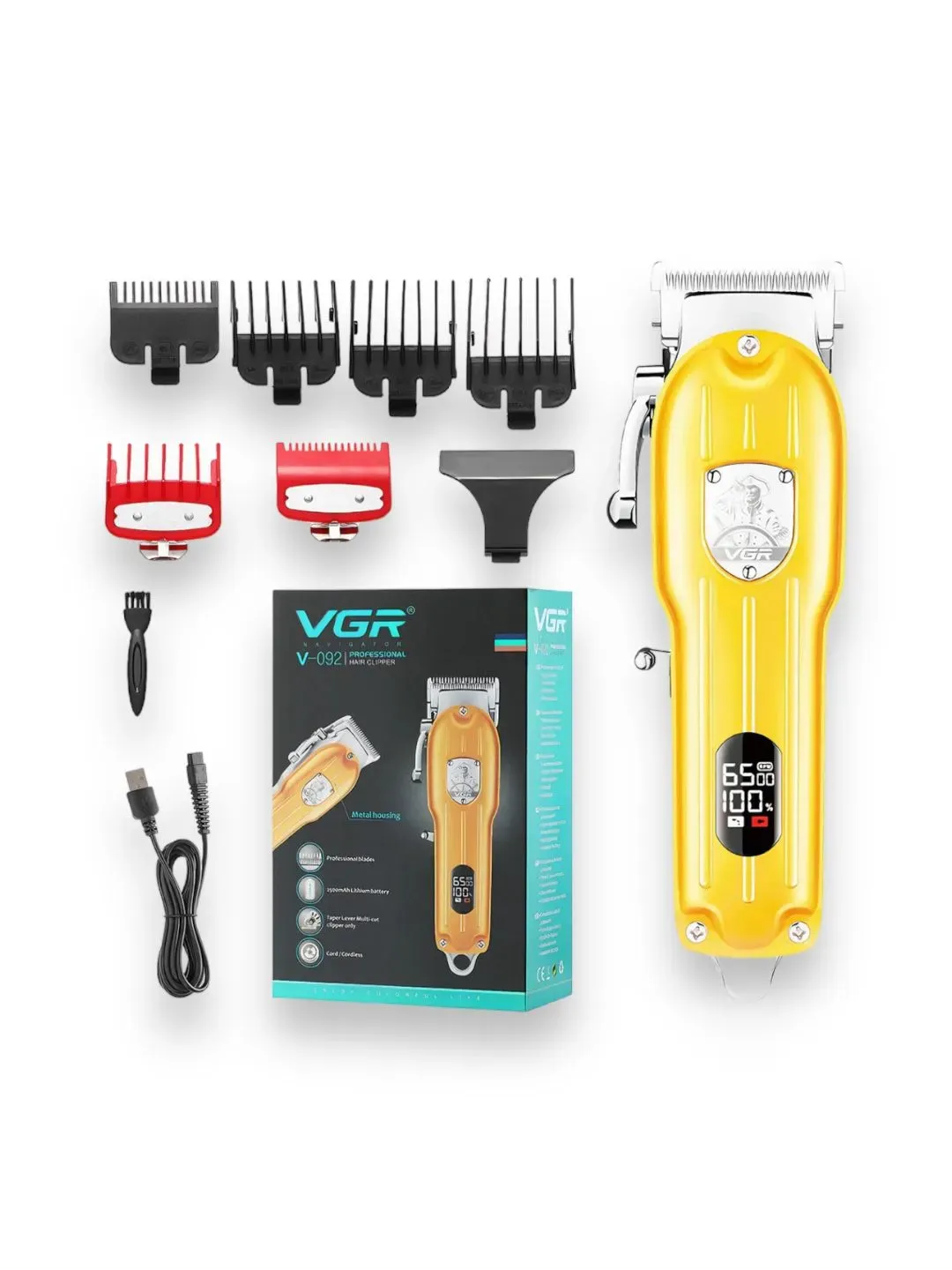 Maquina Cortadora De Cabello Profesional VGR V-092 Inalámbrica Recargable