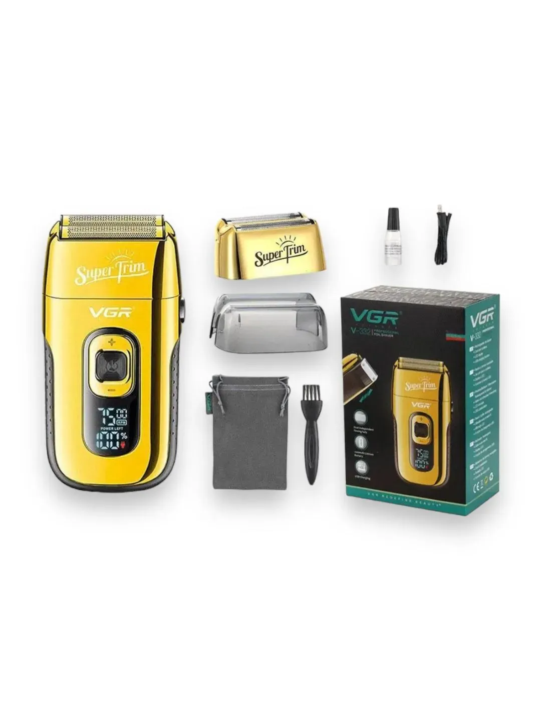 Maquina De Afeitar Shaver Digital Profesional VGR 332 Barbera