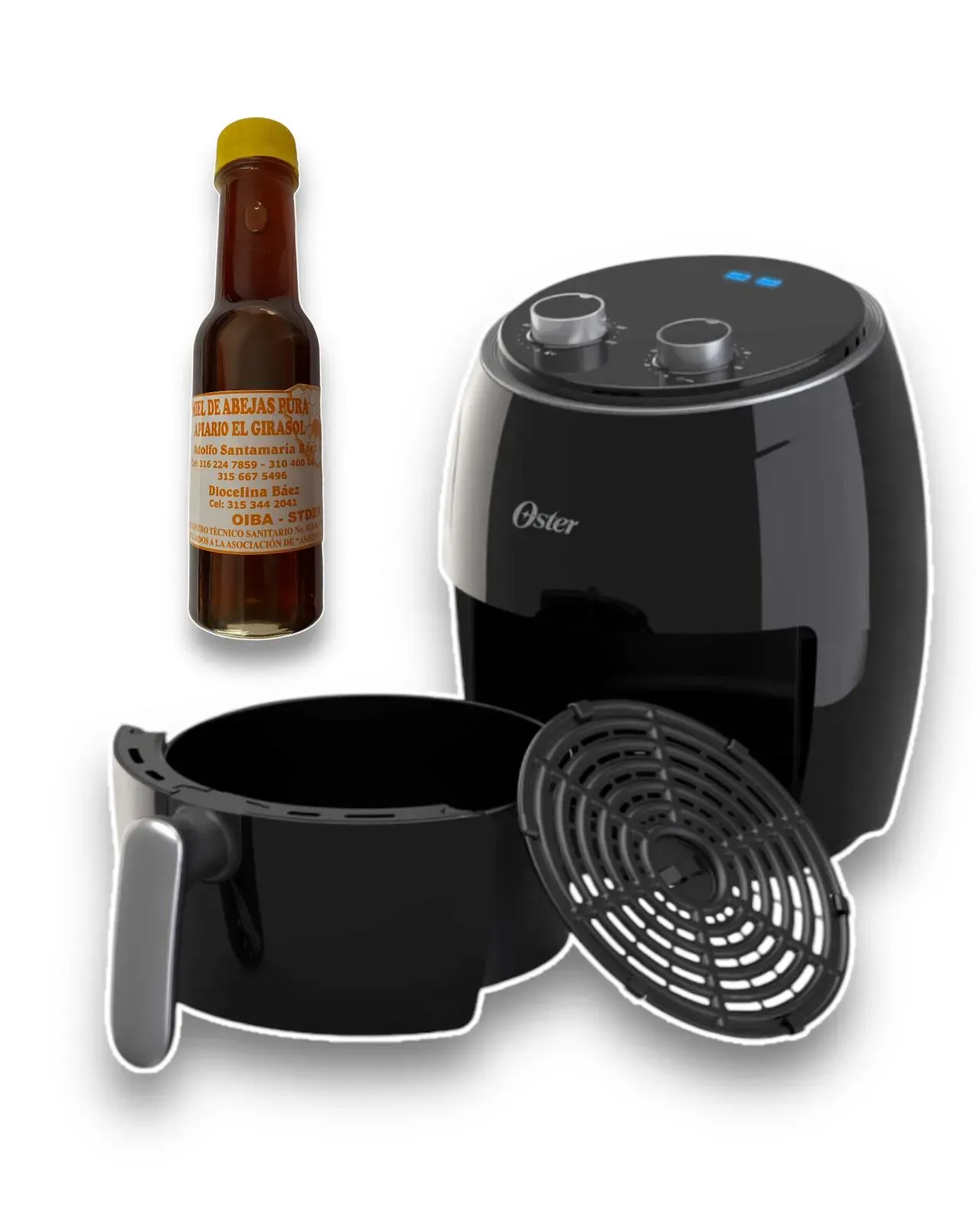 Airfryer OSTER Freidora De Aire 3.8 Litros Original + Miel De Abeja 100% Pura