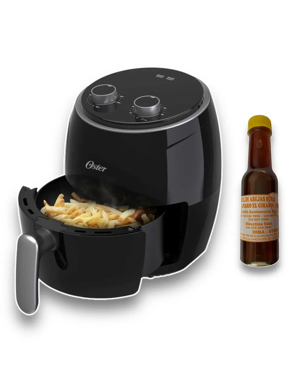 Airfryer OSTER Freidora De Aire 3.8 Litros Original + Miel De Abeja 100% Pura