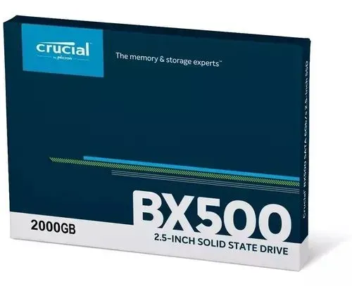 Disco Duro SSD Interno CRUCIAL 2000gb Negro Slim BX500 2TB