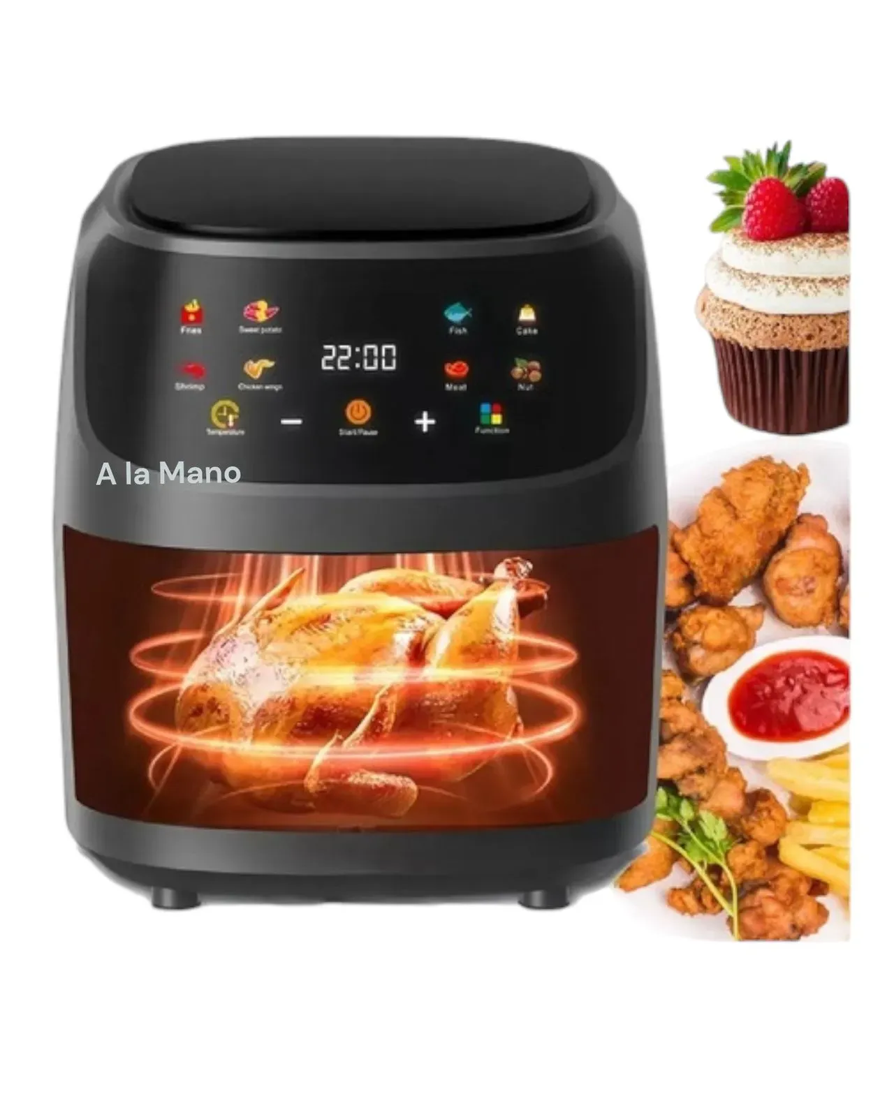 Horno Airfryer Freidora De Aire Digital Sin Aceite Silver Crest 12 Litros