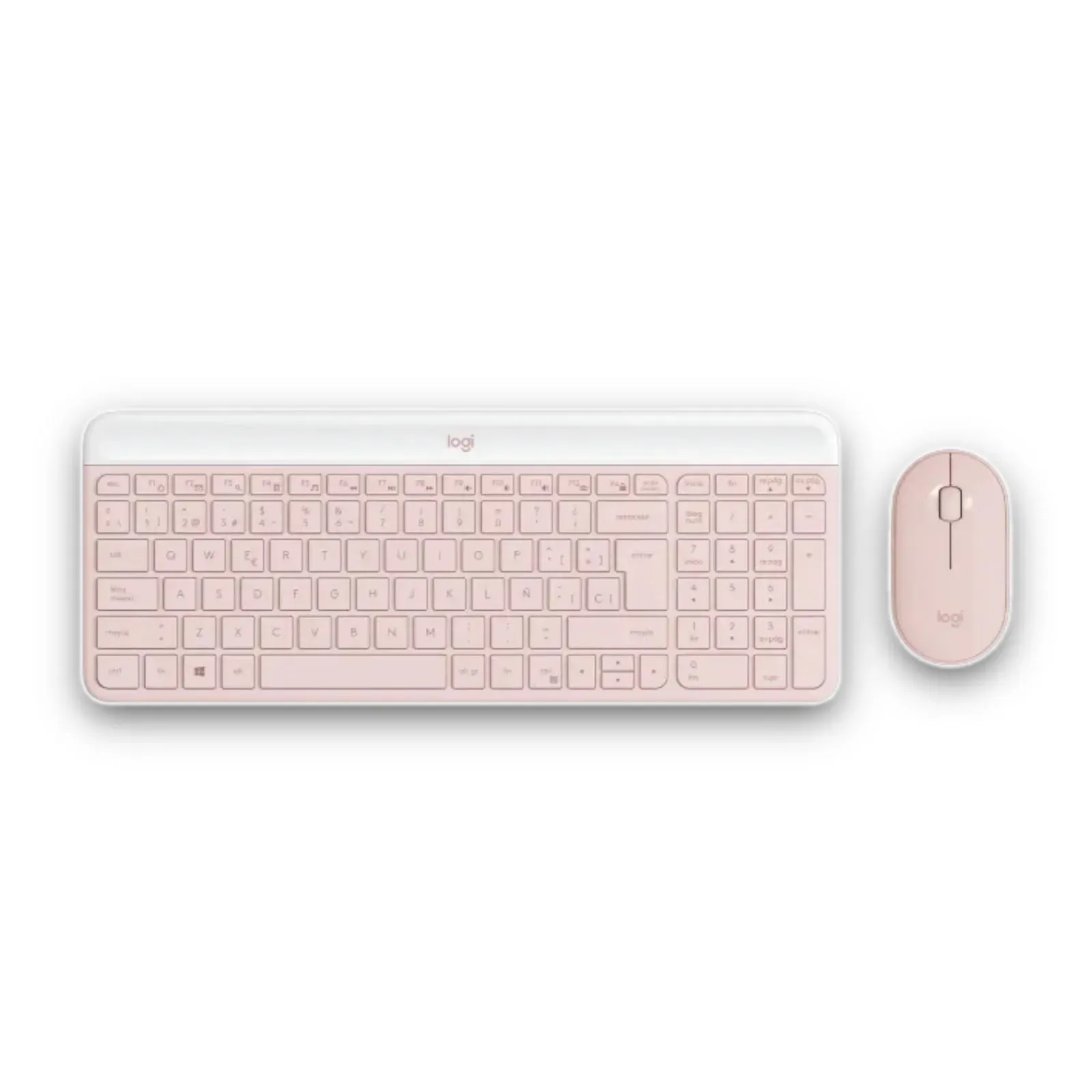 Combo Teclado Y Mouse Logitech Mk470 Inalámbrico Rosado