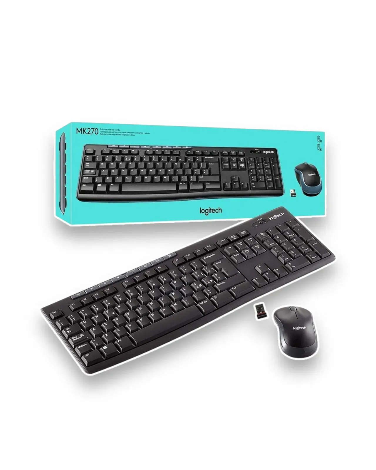 Combo Teclado Y Mouse Logitech Mk270 Inalámbrico Español 