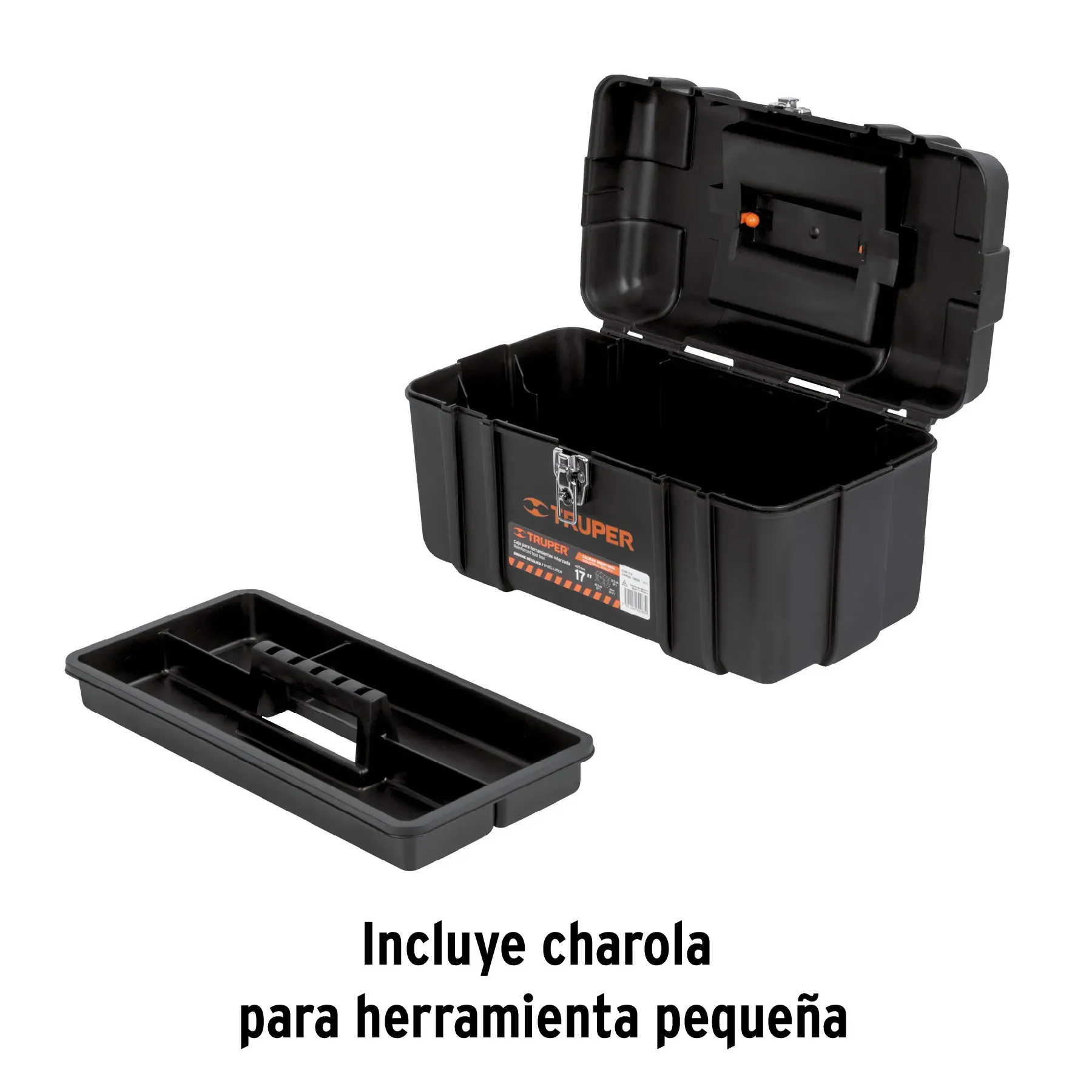 Caja Para Herramienta De 17" Industrial Con Broches Metálicos Truper