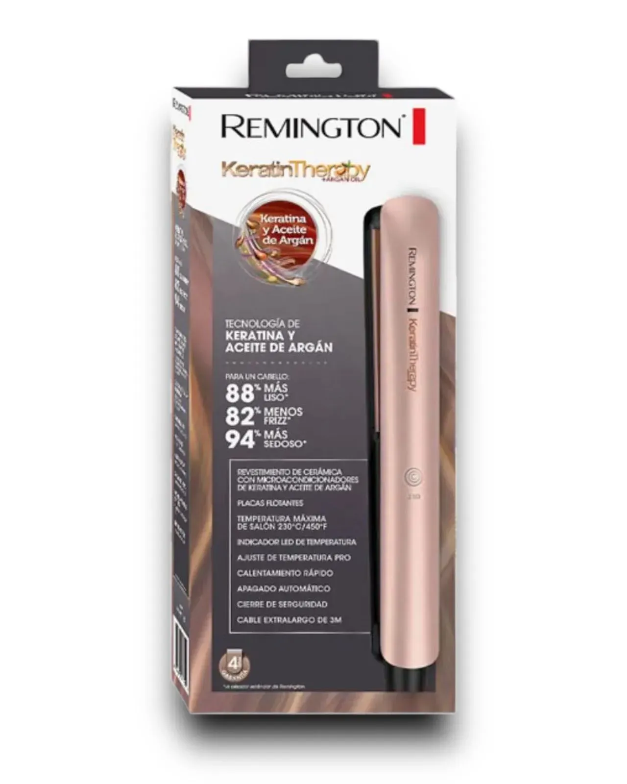 Plancha Para Cabello Remington Keratina Y Aceite De Argan