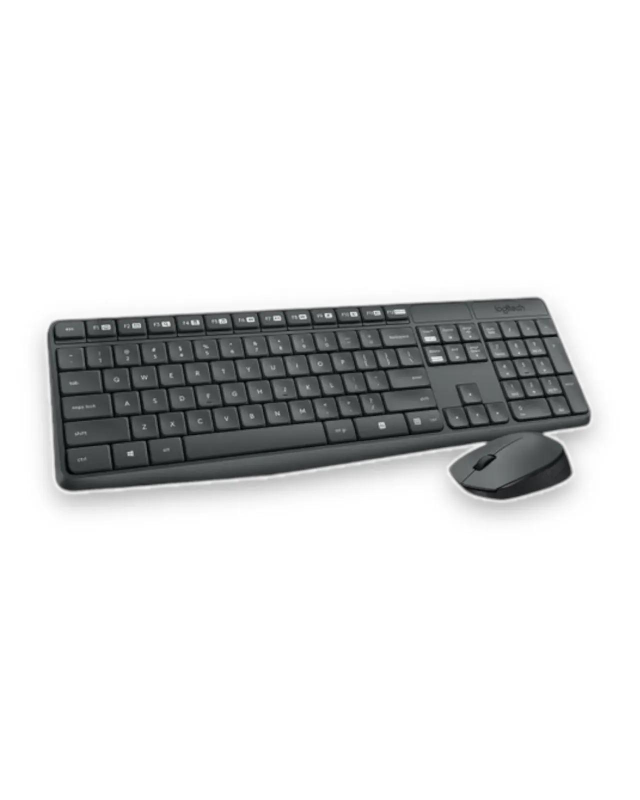 Combo Teclado Y Mouse Logitech Mk235 Inalámbrico Español Color Gris Grafito