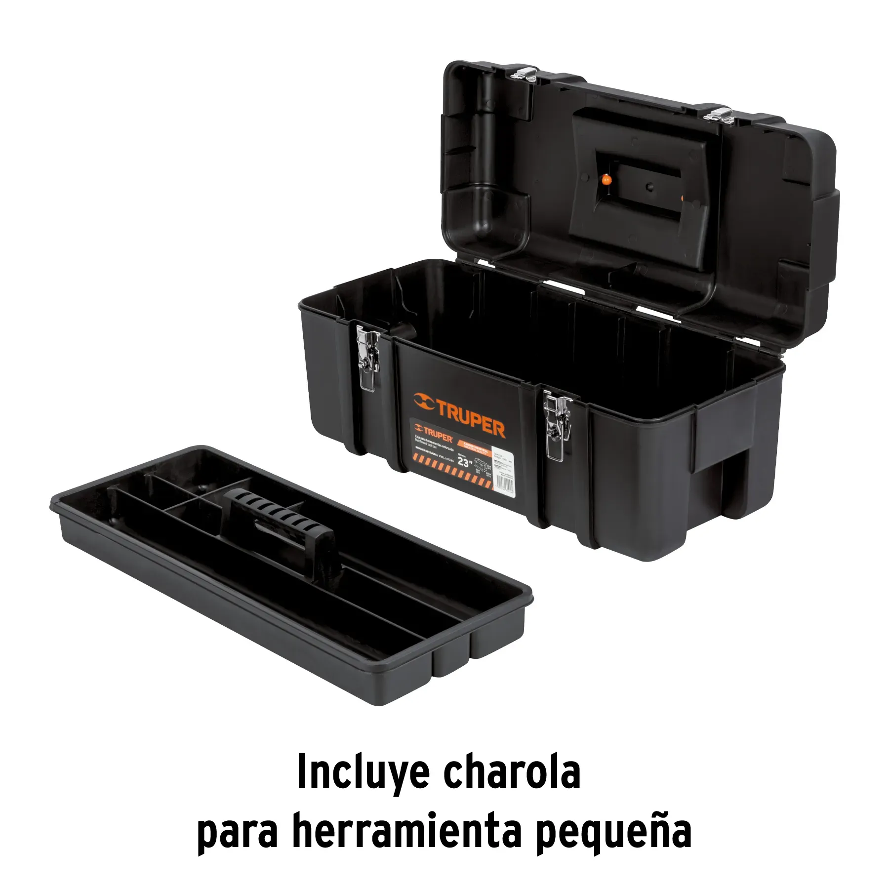 Caja Para Herramienta De 23" Industrial Con Broches Metálicos Truper