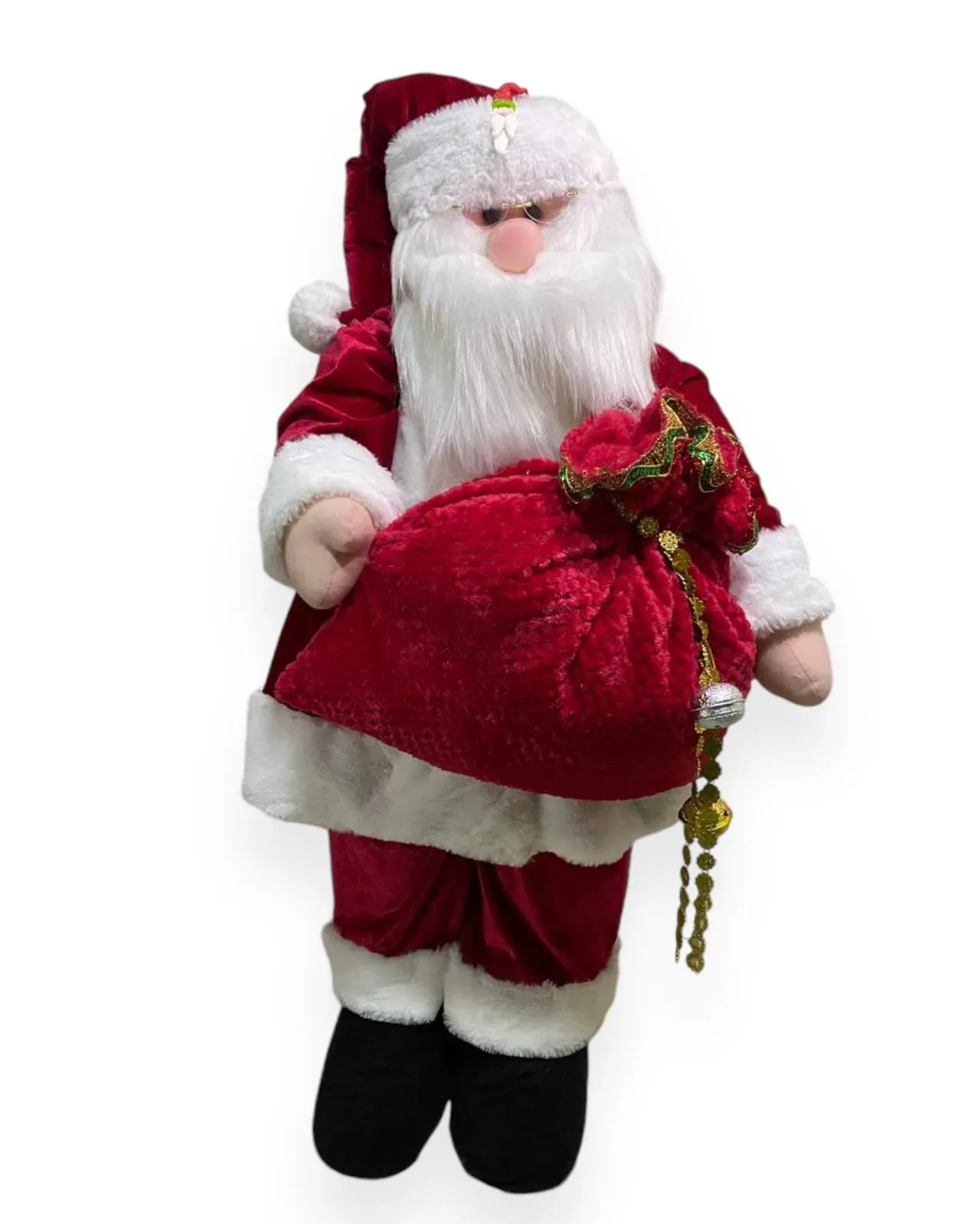 Muñeco Decorativo Papa Noel Navideño 100Cm Santa Claus / Tejido a Mano