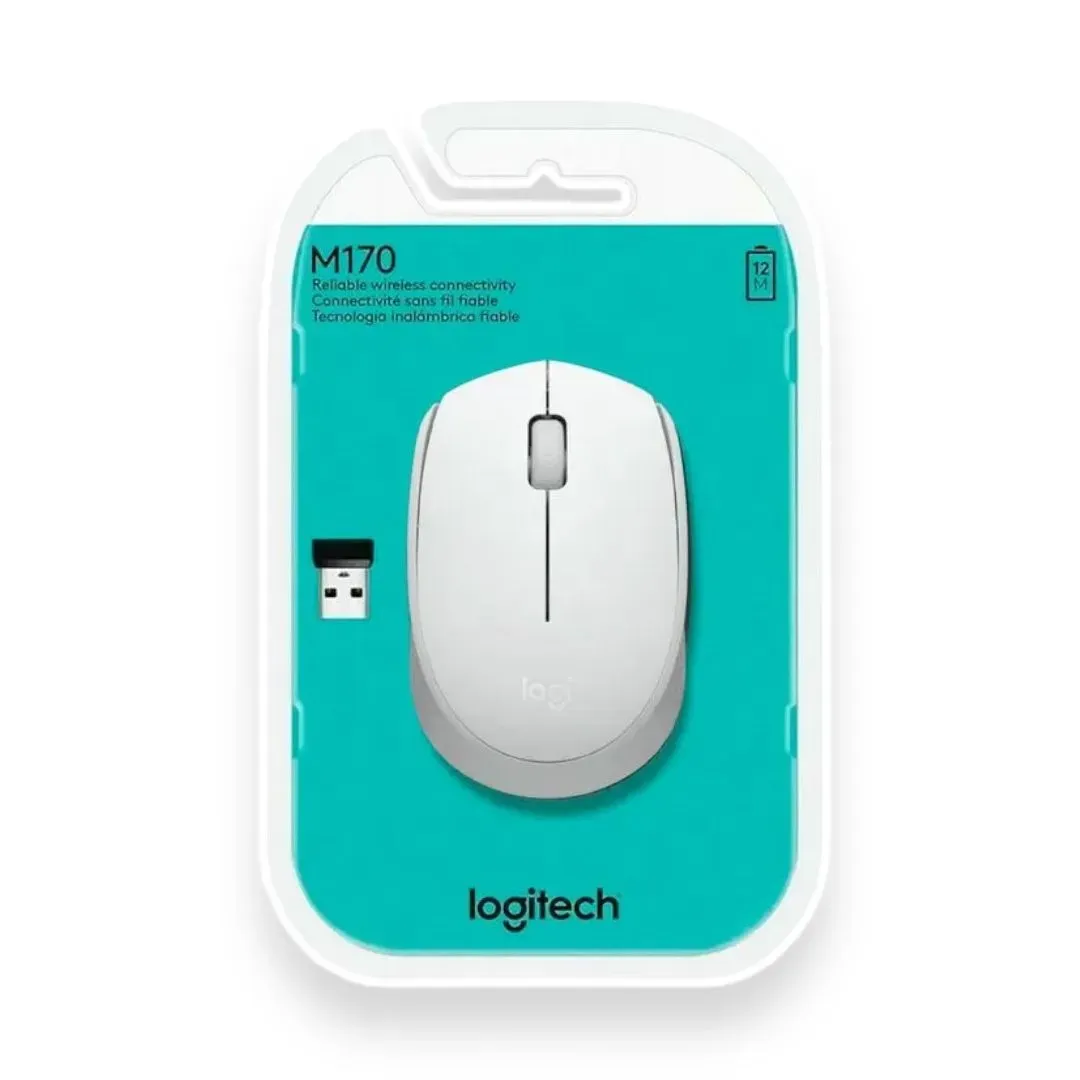 Mouse Optico Inalámbrico Logitech M170 Blanco