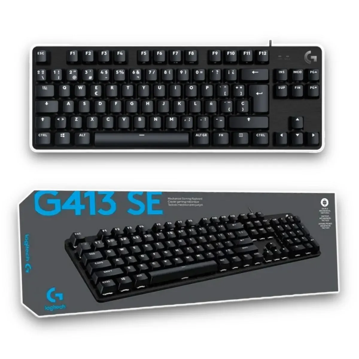 Teclado Mecánico Gamer Logitech G413 Full SE Luz Blanca