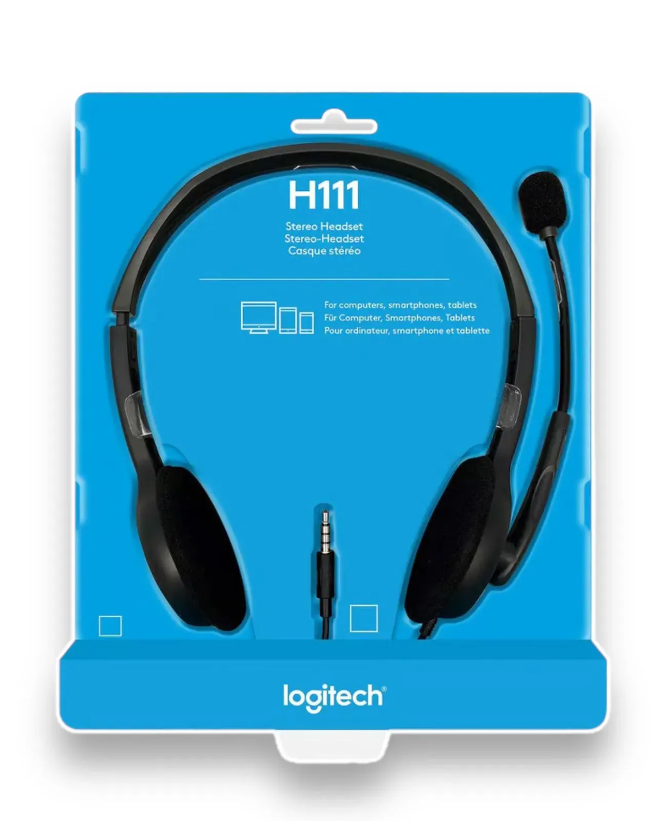 Diadema Estéreo Logitech H111 Micrófono Con Supresión Ruidos