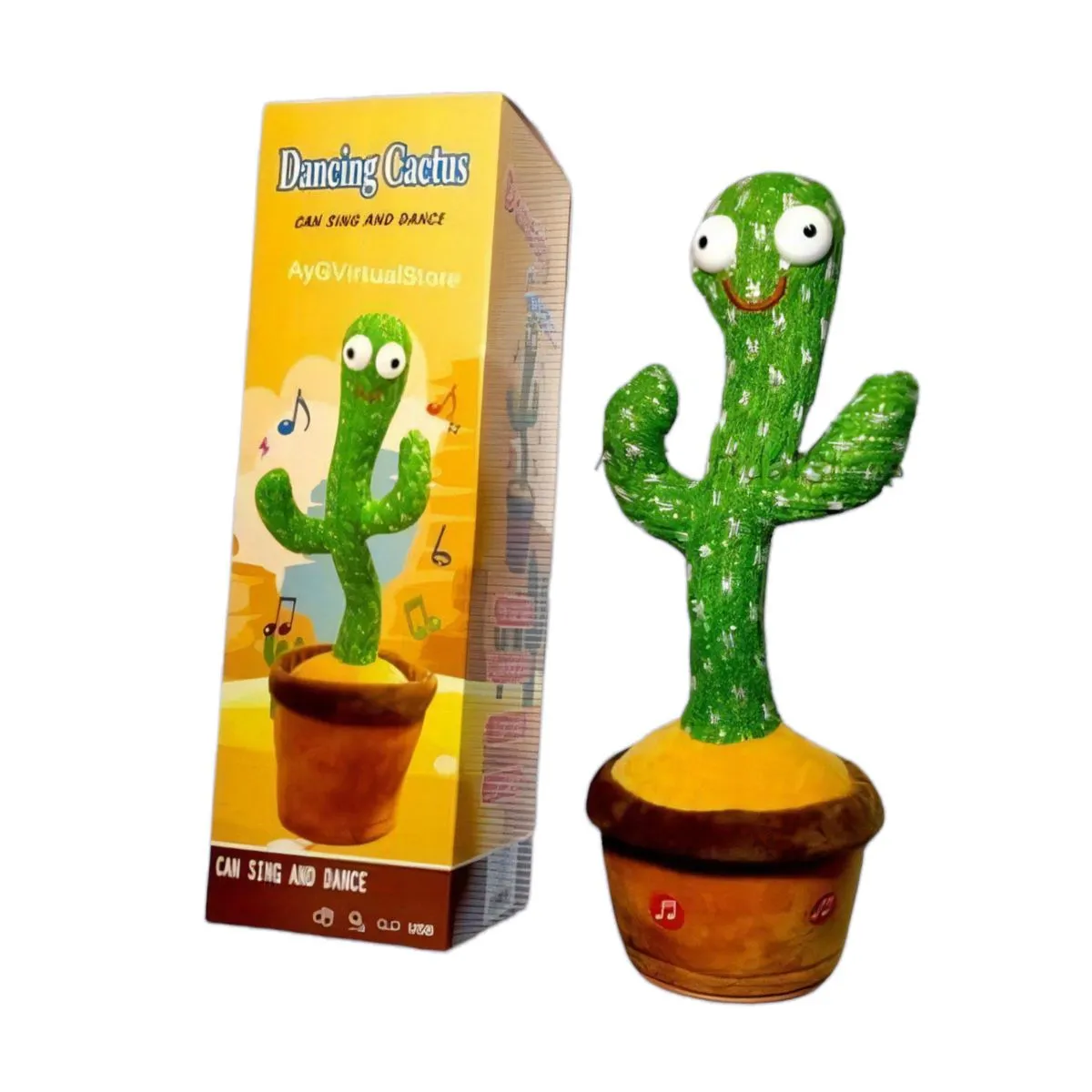  Juguete Cactus Bailarín Con Luces Imita Voz Sonidos Música Juguete