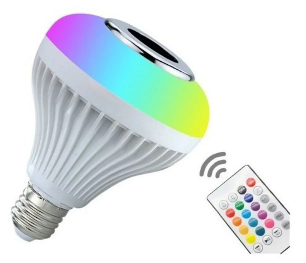 Bombillo Parlante Bluetooth Y Luces Multicolores